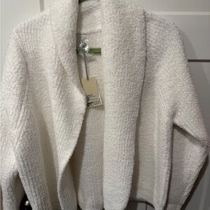 Barefoot Dreams Cozy White Women's cardigan Sweater XL